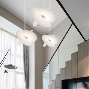 Loft Chandelier Three-headed E27 Round Pendant <b>Light</b> For Staircase Living Room <b>Dining</b> Room Bedroom Artistic Design - Product Image 1