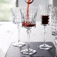 Copas de Vino para Boda, Cristal Transparente, Estilo Retro, Copas para Vino Blanco y Tinto, Copas de Champán con Patrones en Relieve