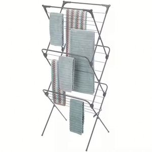 Séchoir à linge vertical pliable à 3 niveaux, séchoir à air chaud, étendoir à linge portable - Product Image 3