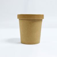 8OZ-B 일회용 테이크 아웃 수프 컵 식품 그릇 포장 국수 수프 쌀 카레 종이 그릇 PP 뚜껑