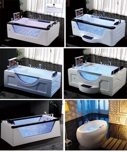 Vasca <span class=keywords><strong>Idromassaggio</strong></span> SPA Grande in Acrilico per <span class=keywords><strong>Hotel</strong></span> con Massaggio a Getto LED, Gonna Laterale per 2 Persone, Vasca da Bagno e Minipiscina da Esterno - Product Image 6