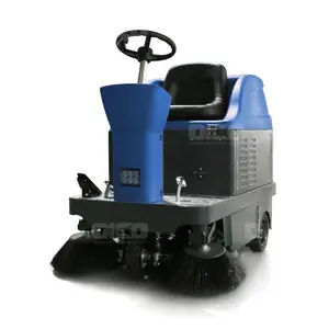 automatic battery-operated electric power vacuum organic dry concrete floor sweeper cleaning machine