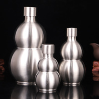 Mini gourde en acier inoxydable 304, 250ml/500ml/1500ml, vide, portable, pour extérieur et usage domestique, vente en gros