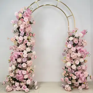 DKB 2024 HOT SALE Wedding Backdrop Decor Gerbera Greenery Arch Hang Flower Row Babysbreath Aisle Floor Floral Arangment