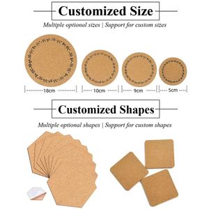Promotional Cup <b>Mat</b> Cork Coasters with Print Logo Drink Coasters Eco Friendly Cork Custom Logo <b>Round</b> Blanks Sublimation Coaster - Product Image 4