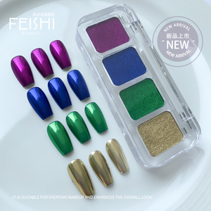 Ensemble de couleurs OEM <span class=keywords><strong>4</strong></span> en 1 palette de poudre à ongles miroir chromée pour nail art - Product Image 6
