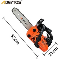 Mini tronçonneuse à essence 25,4 cm³ 2500 W pour la coupe du bois, avec guide-chaîne de 12 pouces, pour bricolage domestique, personnalisable OEM