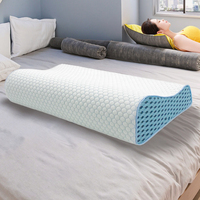 Oreiller orthopédique en mousse à mémoire de forme super élastique avec couverture amovible pour le massage du cou pour dormir