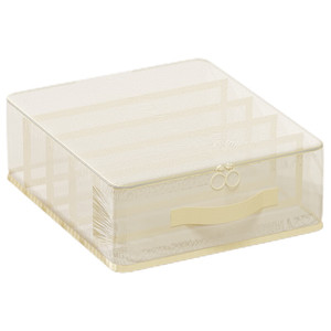 Clothing Organizer <b>Storage</b> <b>Box</b> Rectangular Plastic Foldable <b>Drawer</b> Organizer For Clothing With Handle And Mesh Cover - Product Image 2