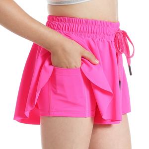 Falda Deportiva Personalizada de Color Sólido para Mujer, con Forro, Bolsillo para Teléfono Celular y Cintura Elástica, para Gimnasio y Actividades al Aire Libre - Product Image 5
