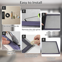 Kit de remplacement de moustiquaire DIY en fibre de verre 48*118 pouces avec outils – Vente directe usine
