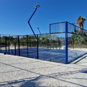 <span class=keywords><strong>Prix</strong></span> d'usine Terrain à pédales panoramique Terrain de sport extérieur <span class=keywords><strong>Padel</strong></span> Court de tennis <span class=keywords><strong>Construction</strong></span> en acier/verre Durable - Product Image 3