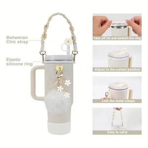 Wholesale 40Oz Tumbler Accessories & Charms Kit Sets 7/8/12Pcs- Keychain, Straw Caps, <b>Boots</b>, Pearl Handle, Cup Cozy - Product Image 2