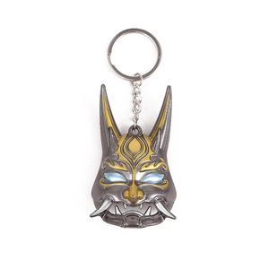 Collana con Ciondolo in Lega di Zinco Ispirata a <span class=keywords><strong>Genshin</strong></span> Impact, Stile Maschera di Dadalia Mandrill, Charm Cuore di Fuoco per Ragazze Magiche e Fan - Product Image 2