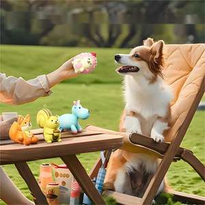 ของเล่นยางธรรมชาติน่ารักสำหรับสุนัขผลไม้คุกกี้สัตว์ผลิตภัณฑ์สัตว์เลี้ยงที่ส่งเสียงดังของเล่นสำหรับสุนัขตัวเล็ก - Product Image 5