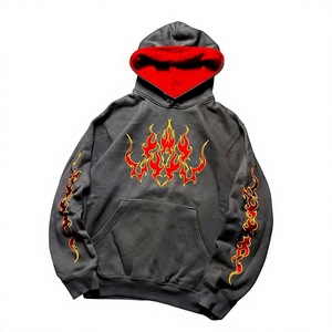 Sweat-shirt à capuche noir pour homme, écologique, en molleton de coton 370g, avec poche avant, logo, coupe classique, vêtements décontractés d'hiver - Product Image 2