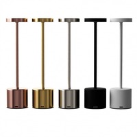Lampe de bureau LED en métal de style nordique, très vendue, en forme de L, rechargeable par USB, à commande tactile, lampe de table, lampe d'ambiance pour chambre à coucher, en acrylique