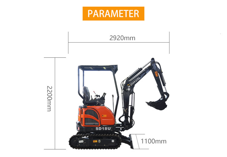 Shanding mini digger mini excavator china chinese mini excavator excavadoras