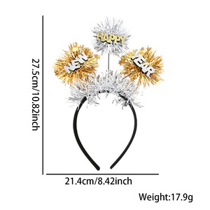 Serre-tête en peluche pour le Nouvel <span class=keywords><strong>An</strong></span>, motif bouteille <span class=keywords><strong>de</strong></span> vin et coupe, idéal pour le réveillon du Nouvel <span class=keywords><strong>An</strong></span>, accessoire <span class=keywords><strong>de</strong></span> fête, serre-tête <span class=keywords><strong>de</strong></span> Noë<span class=keywords><strong>l</strong></span>, cerceau pour cheveux du Nouvel <span class=keywords><strong>An</strong></span> - Product Image 2