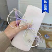 Lunettes rondes d'ordinateur femmes hommes Anti lumière bleue, montures de lunettes transparentes, monture optique de jeu