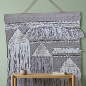 Decorative Traditional Knotted Furry Thread Hand Woven Durable Washable Macrame Wall <b>Hanging</b> Abstract Geometric Pattern - Product Image 2