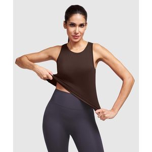 <b>Women</b> Racerback Crop <b>Tank</b> <b>Top</b> Breathable Spandex Polyester Yoga Gym Workout Athletic Shirt - Product Image 3