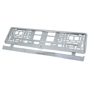 Marco de Matrícula de Plástico Estilo Europeo, Acabado Cromado Plateado, Soporte para Placa de Matrícula de Coche - Product Image 3