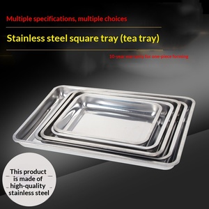 Hochwertige Edelstahl Quadratische Servierplatte Rechteckige Grillplatte - Product Image 4
