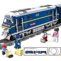 Jouets pour enfants, blocs de construction électronique, Train urbain électrique RC, blocs de construction, Train urbain, à assembler