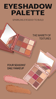 Palette de fard à paupières carrée 9 couleurs végétalienne, palette de maquillage de luxe à haute teneur en pigments, palette de fard à paupières en poudre privée, nouvel arrivage