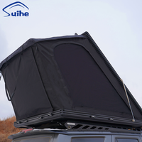 Tente de toit de voiture pliable portable à ouverture rapide pour l'extérieur, coque rigide en Oxford, aluminium, quatre saisons, imperméable, coupe-vent, pour SUV