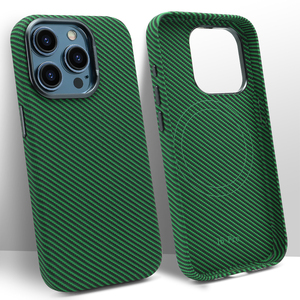 Funda de teléfono de lujo VIETAO para Iphone 15 Pro Max fibra de carbono caliente magnética con estilo de lente de cámara con estampado de Metal - Product Image 3