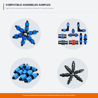 Machine d'assemblage automatique de connecteurs à écrou de verrouillage pour ruban goutte-à-goutte, raccord de tuyau en plastique personnalisé, assemblage rapide, garantie 1 an, PLC