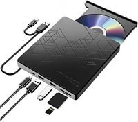 Nouvelle conception de lecteur optique portable USB 3.0 5 en 1, boîtier pour lecteur de CD/DVD, graveur/lecteur externe de CD/DVD pour ordinateur portable PC