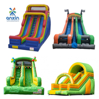 Série de toboggans gonflables de qualité commerciale, utilisation sèche et humide, double piste, toboggans à thème pour enfants et adultes