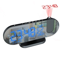 FM Radio LED Digitale Slimme Wekker Tafel Elektronische Bureauklok USB Oplaadbare Wekker met 180° Tijdprojectie Snooze-functie