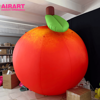 Ballon géant gonflable en forme de pêche, ballon gonflable en forme de fruit pour les événements du marché aux fruits
