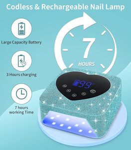 Lámpara UV LED Profesional Inalámbrica Recargable de 72W para Secado Rápido de Uñas de Gel con 5 Ajustes de Temporizador - Product Image 4