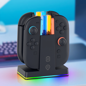 4 في 1 وحدات تحكم لليسار واليمين شاحن مقعد عمودي مع مصابيح RGB لمفتاح nitno 2/Switch2 وحدة تحكم شاحن قفص الاتهام - Product Image 5