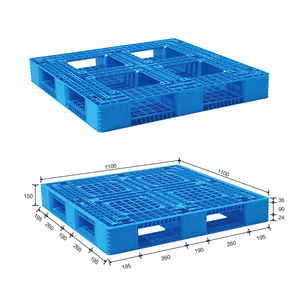 Heavy Duty thực phẩm lớp kho Palets 1100*1100*150 mét Heavy Duty đồ uống đồ uống Stackable lắp ráp lưới nhựa <span class=keywords><strong>Pallet</strong></span> - Product Image 1
