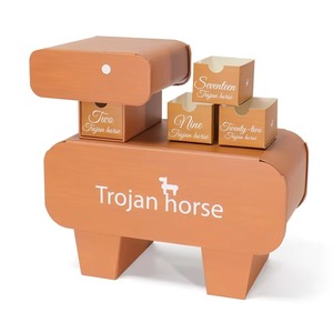 Boîte de calendrier de l'avent de luxe en forme d'animal avec tiroirs, en carton rigide, boîte mystère de Noël pour bonbons et cadeaux surprise - Product Image 2