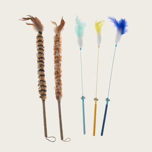 Bâtonnet à plumes créatif pour <span class=keywords><strong>chat</strong></span>, jouet interactif, durable, soulagement de l'ennui, fournitures pour animaux de compagnie, bâtonnet de stimulation pour chaton, jouet de jeu - Product Image 3