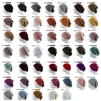 Bonnet intérieur musulman professionnel personnalisé en coton modal uni, coupe courte, été, coupe-vent, séchage rapide pour femme, vente en gros