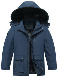 Veste parka à capuche amovible de nouvelle conception, parka longue chaude d'hiver personnalisée pour garçons - Product Image 4