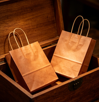 Massale export levering Morandi Hue Kraft papieren cadeauzakken groothandel fabriek aangepaste merklogo