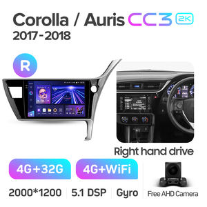 <span class=keywords><strong>TEYES</strong></span> CC3 2K REPRODUCTOR DE DVD para coche para Toyota <span class=keywords><strong>Corolla</strong></span> 11 Auris LHD RHD 2017 - 2018 REPRODUCTOR DE DVD de Radio para coche de 10,2 pulgadas con cámara Revere - Product Image 2