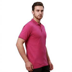 Polo à manches courtes pour homme, uni, décontracté, pour le golf, logo personnalisé, couleur personnalisée, bordure de col personnalisée - Product Image 3