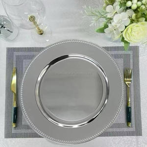 Assiette de plat d'accompagnement superposée créative de style européen en <span class=keywords><strong>plastique</strong></span> de luxe assiette en <span class=keywords><strong>plastique</strong></span> de nourriture occidentale de ménage fête de mariage - Product Image 4