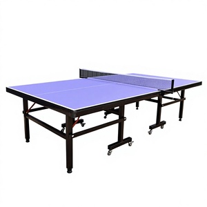 <span class=keywords><strong>Table</strong></span> <span class=keywords><strong>de</strong></span> ping-pong pliable d'intérieur avec roues, modèle standard <span class=keywords><strong>de</strong></span> compétition pour un joueur, vente en gros - Product Image 1