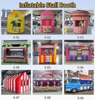 Stand gonflable commercial de concession de crème glacée stand de tente de nourriture stand gonflable de kiosque de crème glacée pour la promotion extérieure